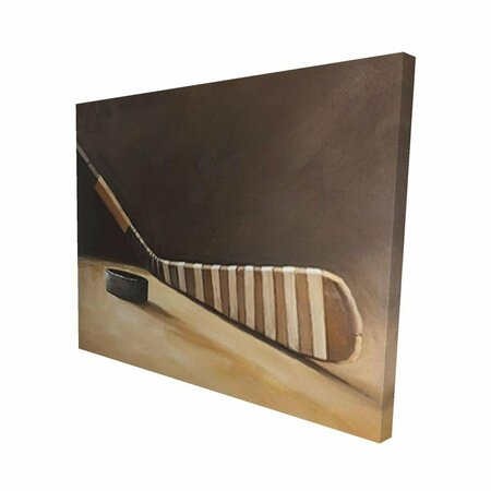 BEGIN HOME DECOR 16 x 20 in. Stick & Hockey Puck-Print on Canvas 2080-1620-SP20